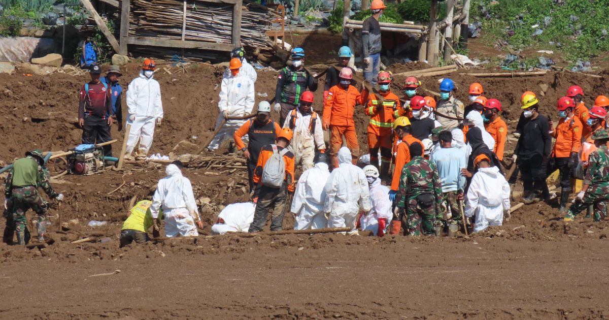 Tim SAR gabungan sedang melakukan pecarian korban tanah longsor di Bandung Barat pada Sabtu, 31 Januari 2026 (Foto/Basarnas)